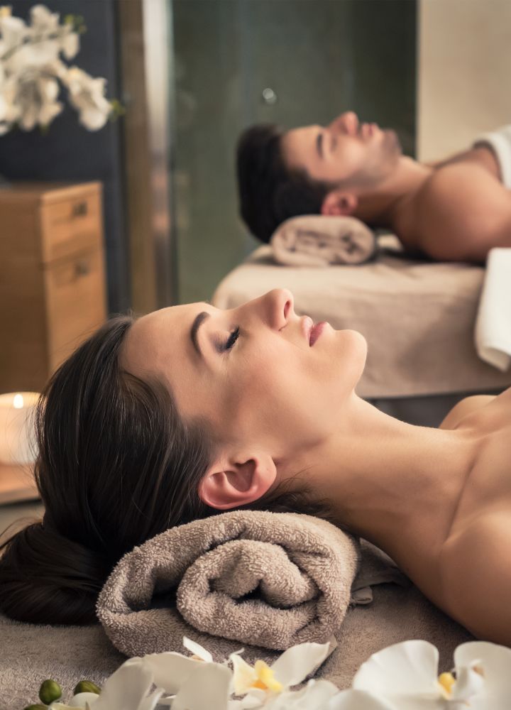 Couples massage at spa
