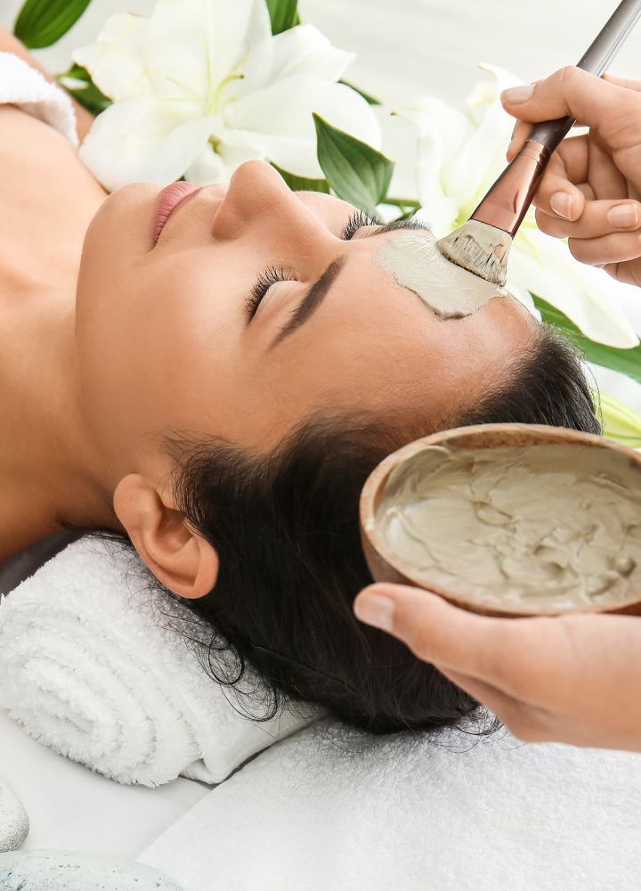 Spa treatment facial shot