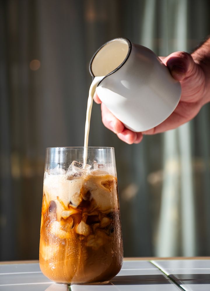 Kopi mewah di atas meja