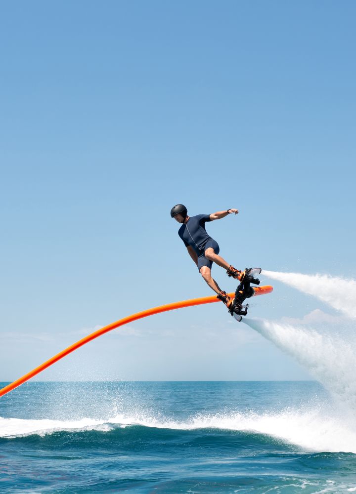 Person doing water jetting