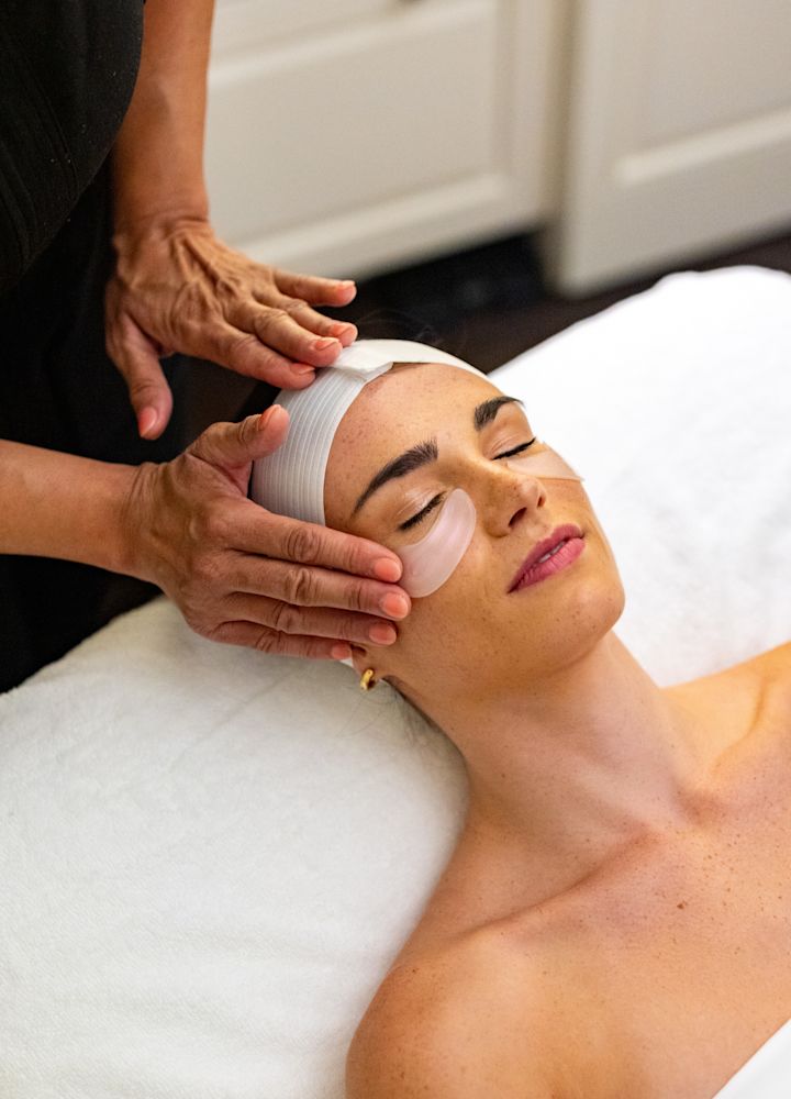 Woman Getting  a Facial at the Spa