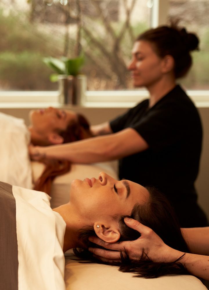 Women Getting a Massage at the Waldorf Astoria Chicago Spa