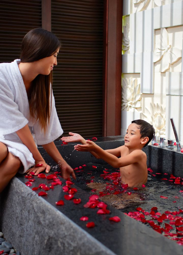 Mother and Son in Spa