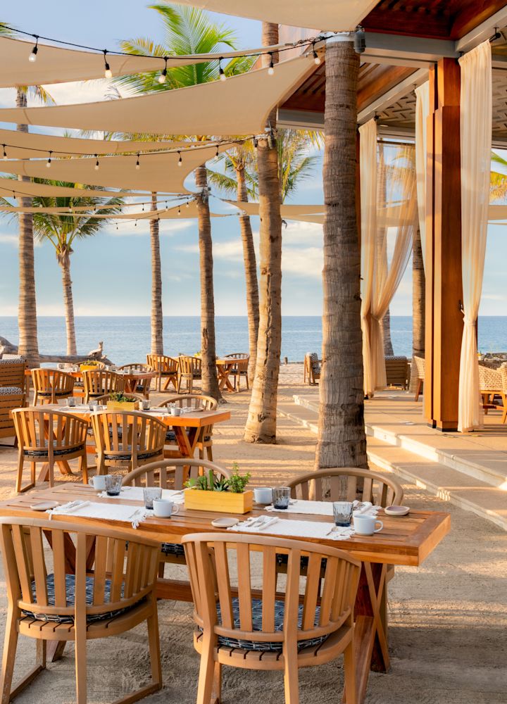 Sitzbereich im Freien des Restaurants Mezquite