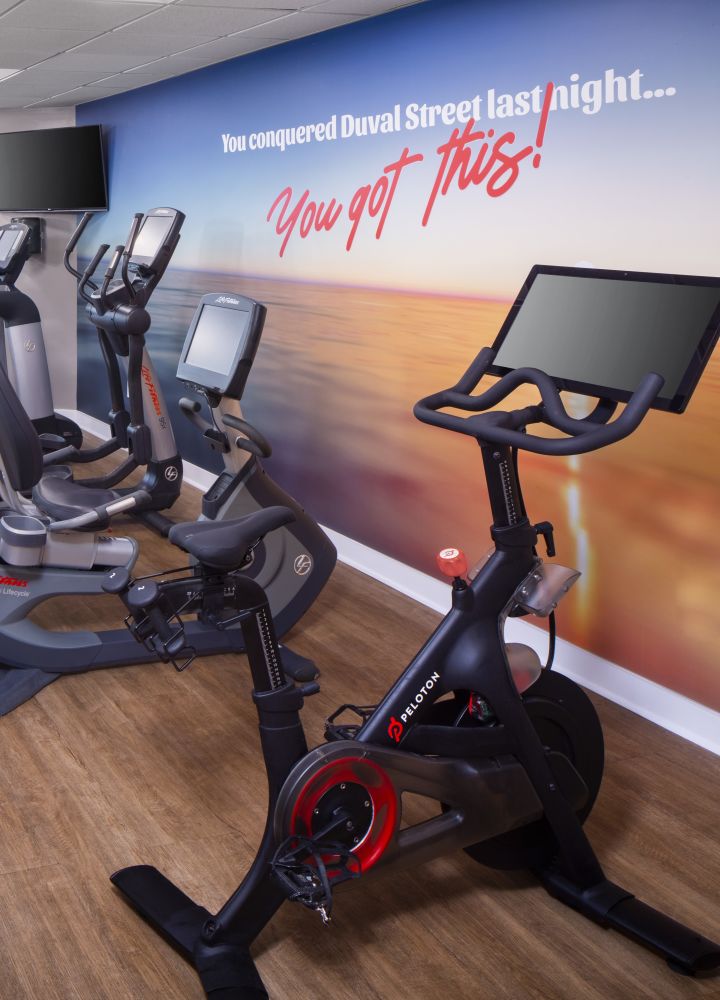 Fitness Center with Weights and Modern Equipment