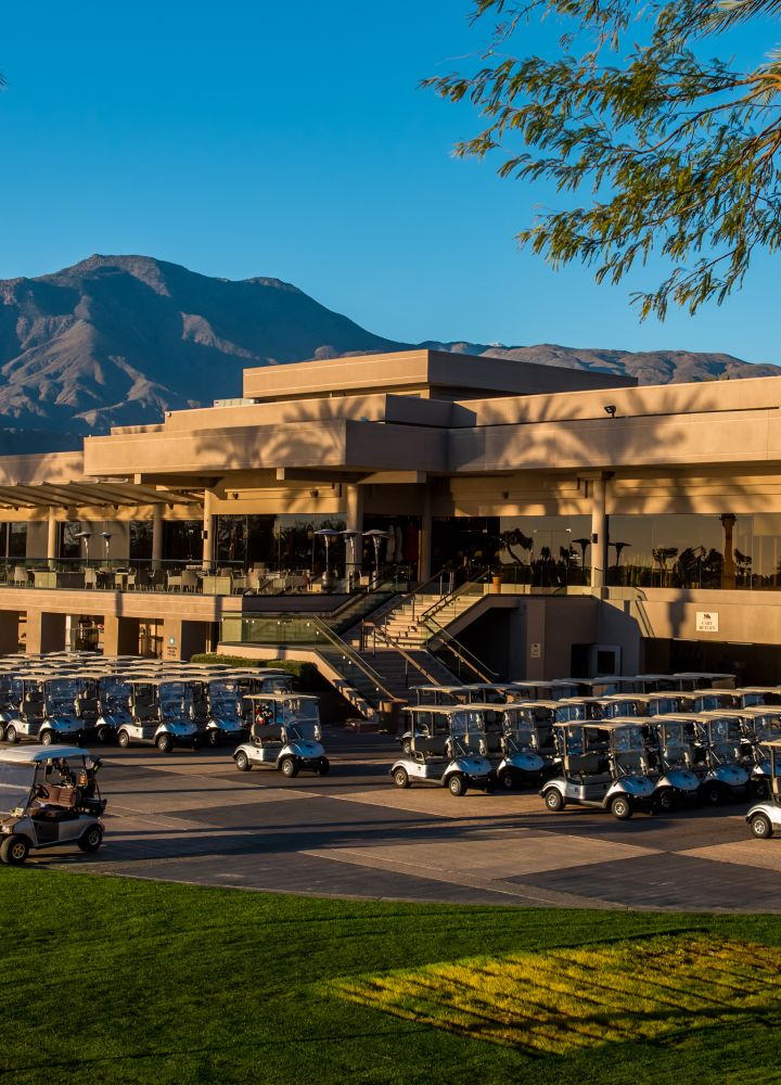 Golf Clubhouse and golf carts