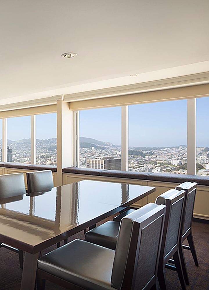 Presidential Parlor Seating with View of Outside