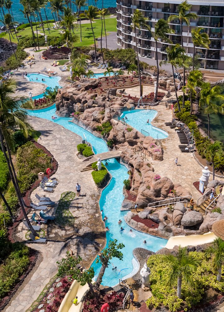 Aerial View of pool and lazy river