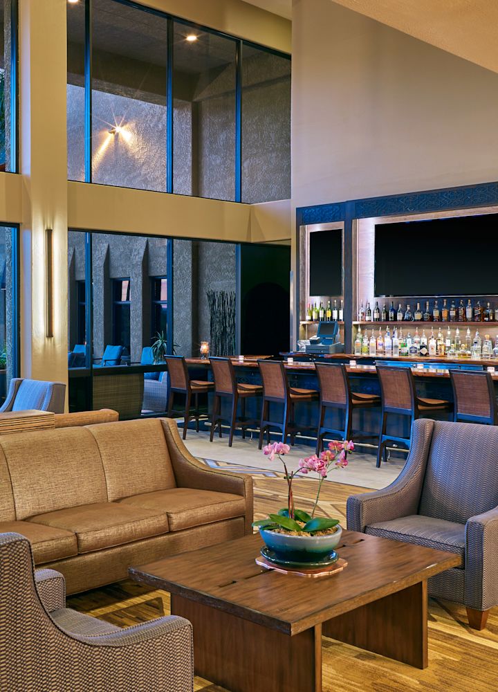 View of Colbri Lounge Area with Sofas and Table and Outside View