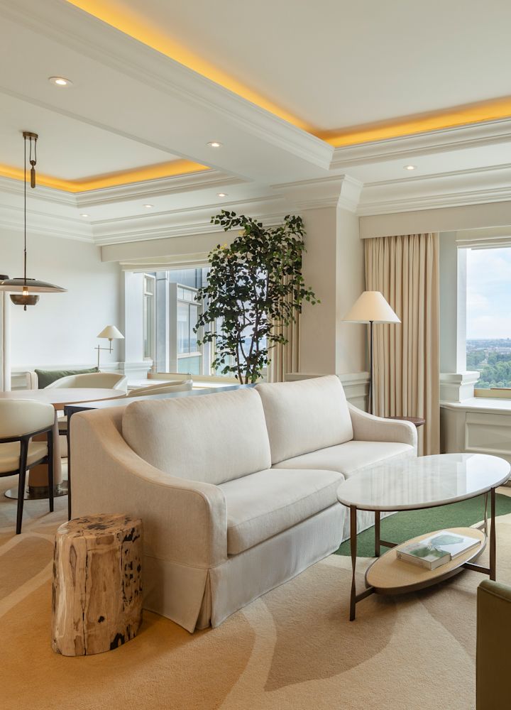 Suite Living Room with a Large Window