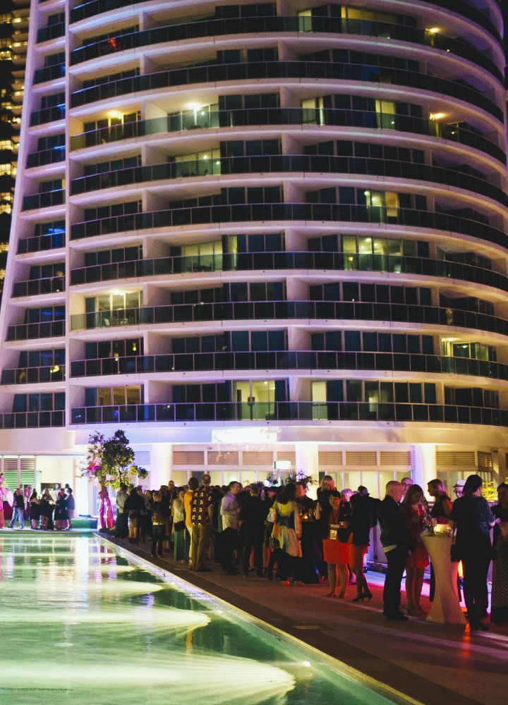 Pool area with guests