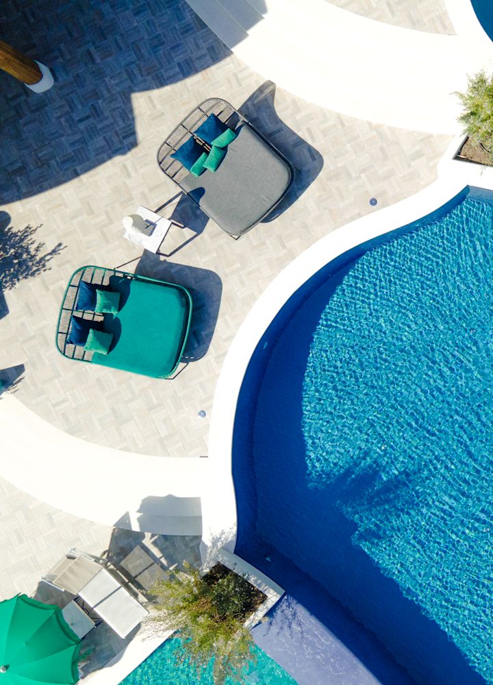 Large pool with comfortable lounge seating