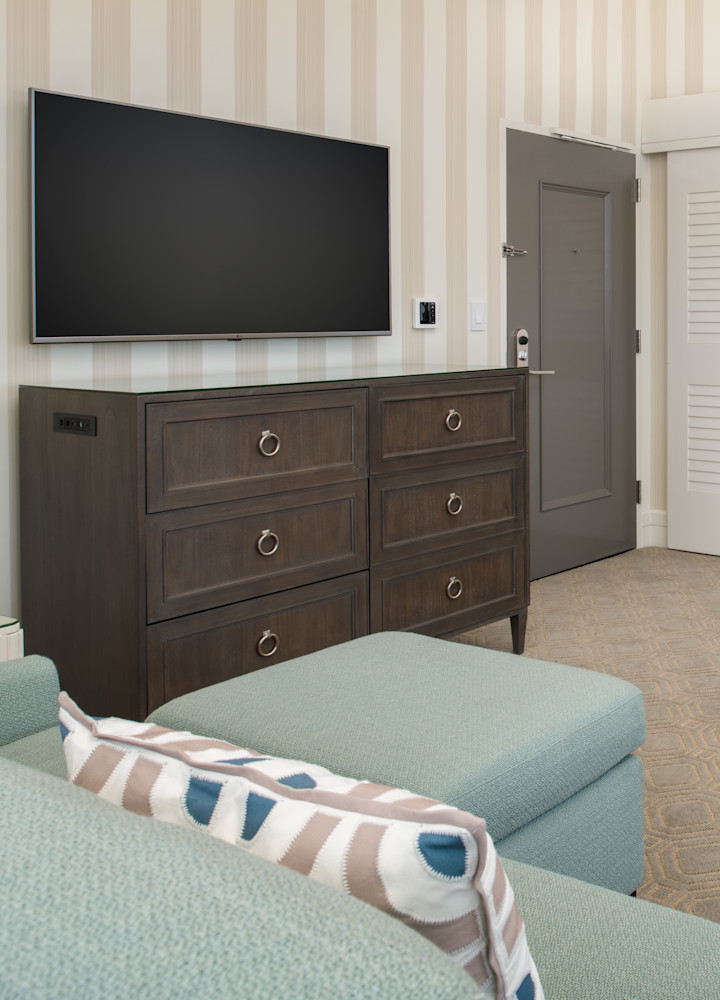 Living area in suite with TV