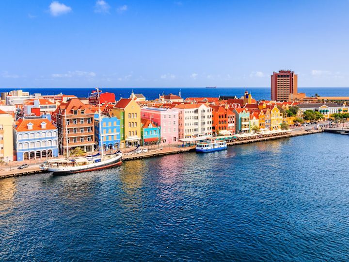 View of downtown Willemstad. Curacao, Netherlands Antilles