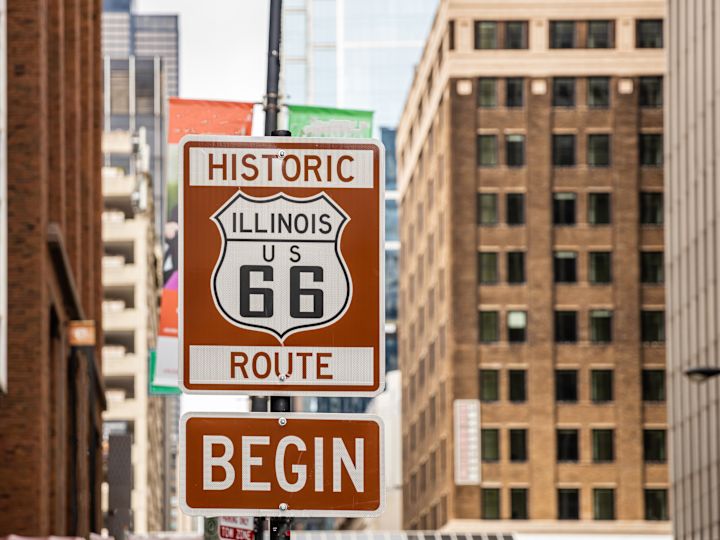 tarihi rota 66 işareti