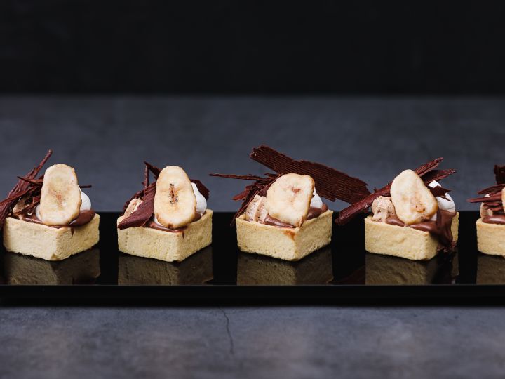 On-Site Catering - mini banana chocolate desserts