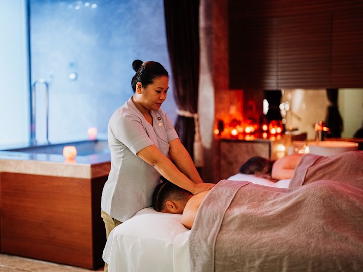 Couple Getting a Massage at the Spa