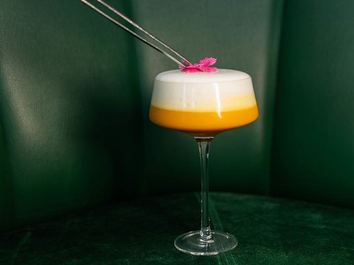 white and yellow drink