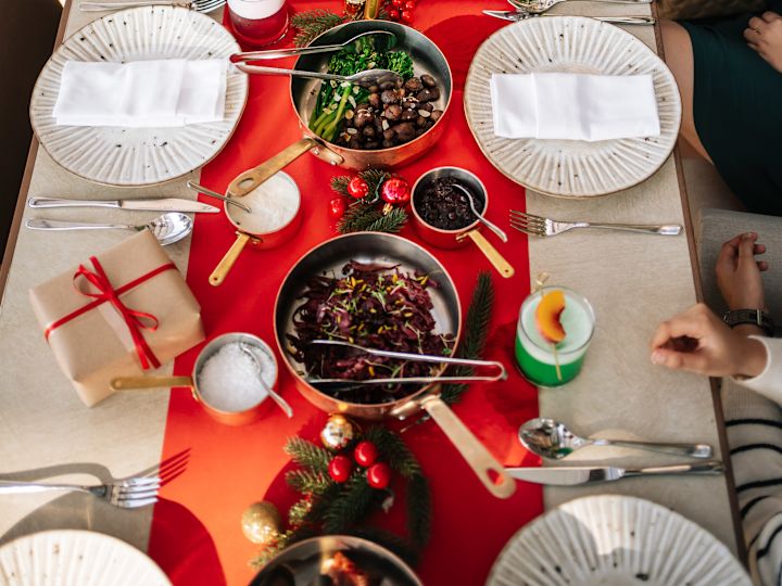 People Having a Christmas Buffet at Ballaro  Restaurant