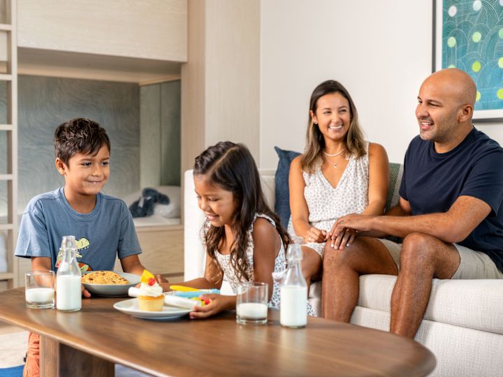 guests enjoying room service