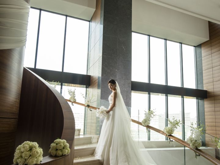 Wedding Bride Spiral Staircase