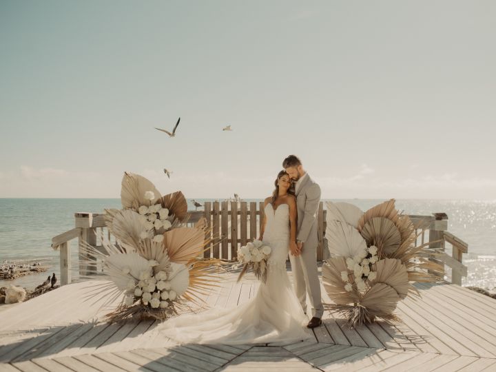 Couple and Beach Wedding