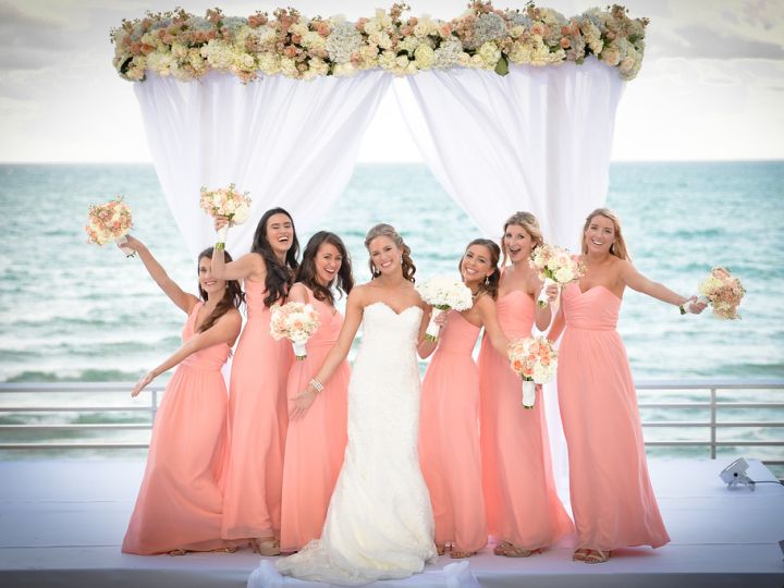 Weddings, Beach Bride and brides maids