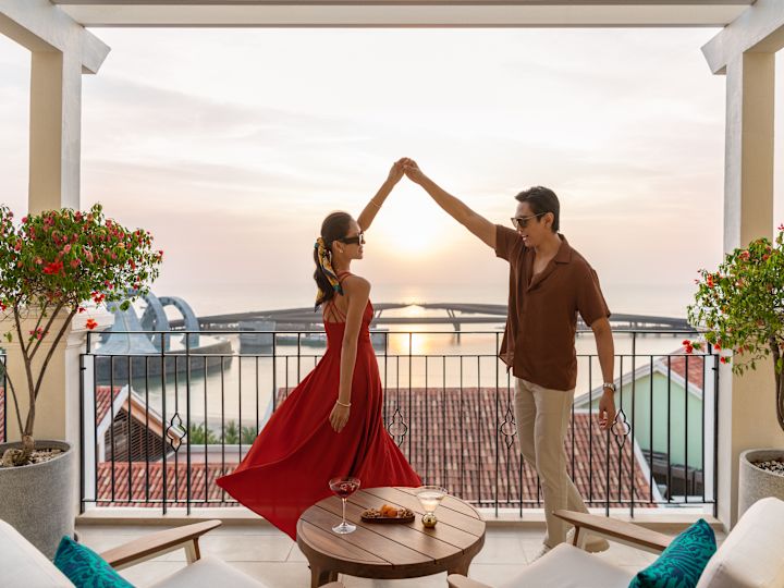 Tanzen auf dem Balkon