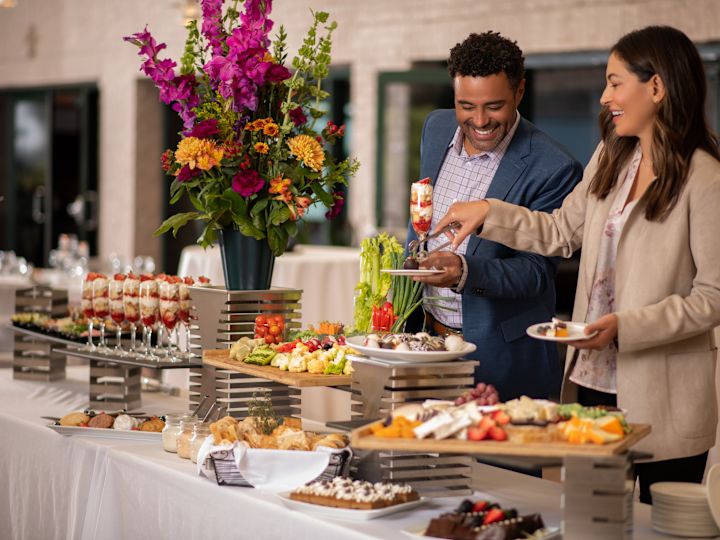 Couple Enjoying Buffet