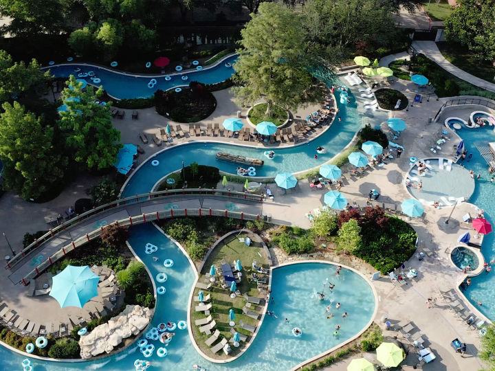 Aerial View of JadeWaters Pool Complex