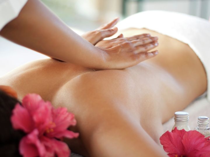Woman Having a Back Massage