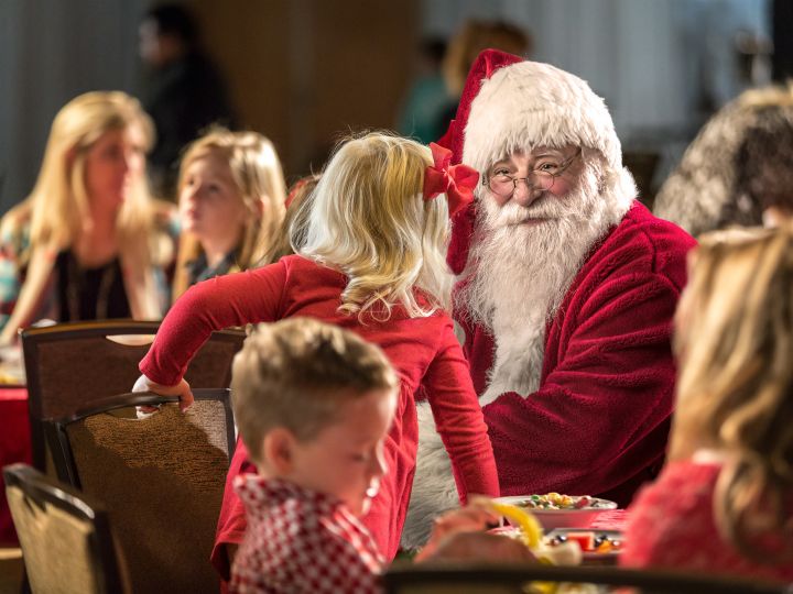 Image of Santa with children