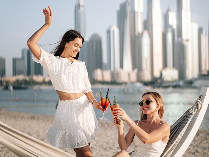 Zing Beach woman on  beach lounger