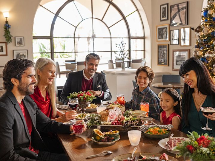family having a holiday meal