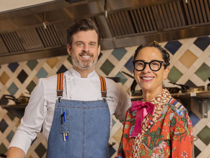 Nancy Silverton with Head Chef Peter Birkis