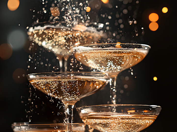 大晦日のシャンパングラス
