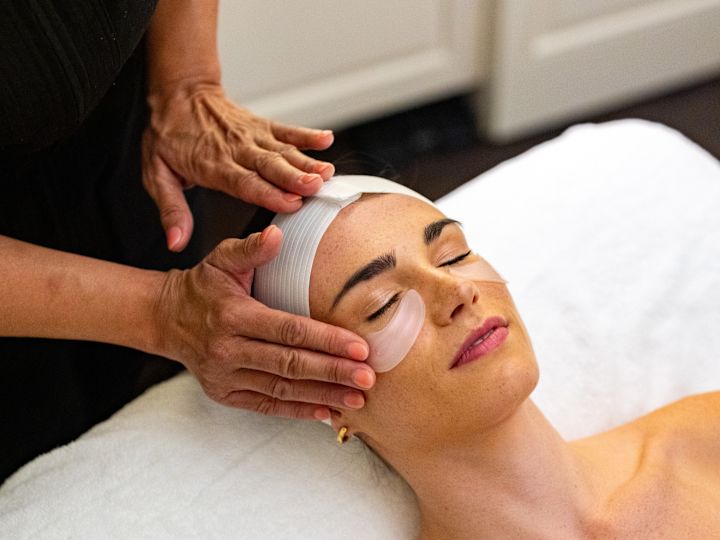 Woman Getting  a Facial at the Spa