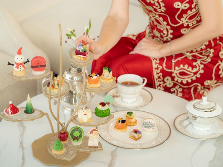 Camelia Lounge image, with afternoon tea setup