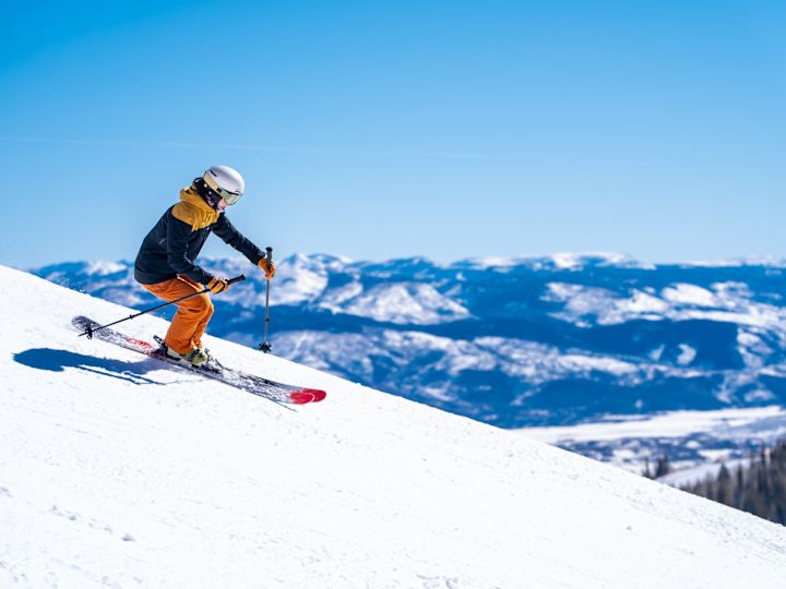 a Person Skiing on a Mountain