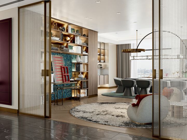 Área de comedor de una suite del hotel