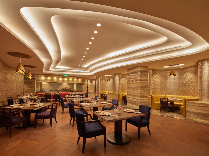 Restaurant Dining Area with Chairs and Tables