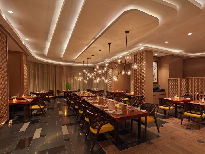 Restaurant Dining Area with Chairs and Tables
