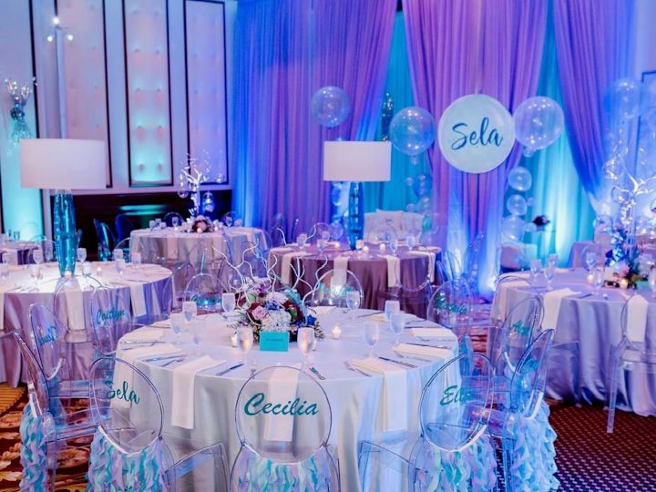 Meeting Room Setup with Round Tables for an Event