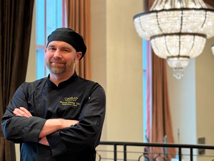 Photograph of Executive Chef Michael Pleines at Conrad Indianapolis