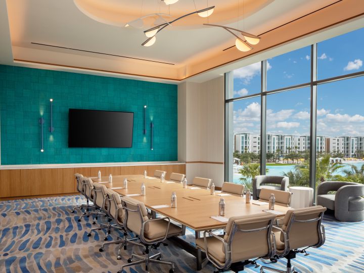 Lotus boardroom with meeting table and chairs
