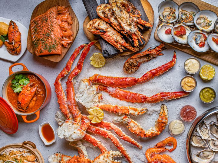 Seafood Selections at Oscars Restaurant