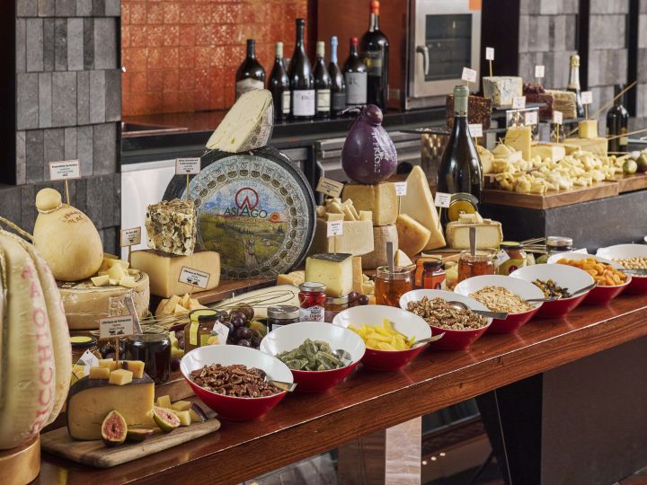 Selection of cheese at Basilico restaurant