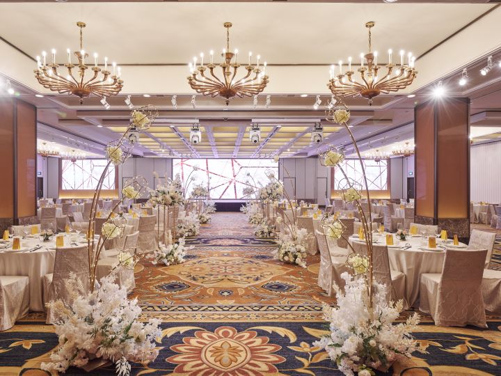 Royal Pavilion Ballroom setup for a wedding reception