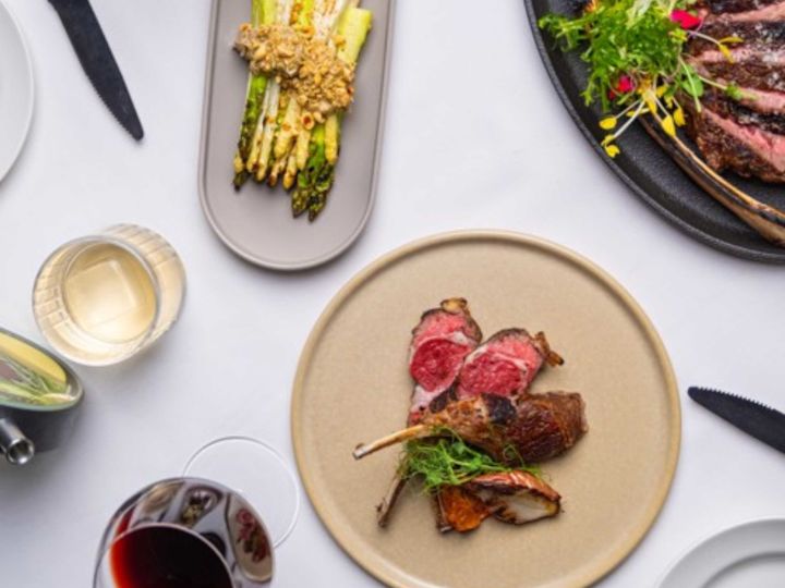 Diplomat prime, christmas eve entrees, cocktails and glasses of wine