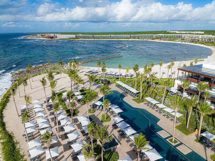 Aerial View of Hotel Exterior